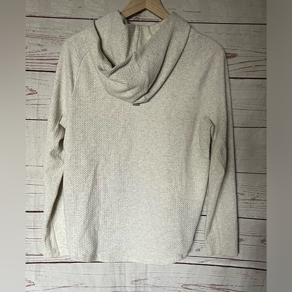 Lululemon At Ease Hoodie Heathered Light Ivory / White Size Small - Picture 2 of 6